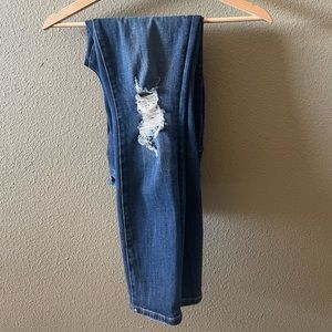 Good American Good Legs Crop Jeans- Distressed